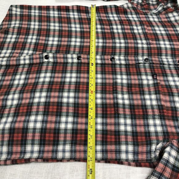 Vtg Polo Jeans Co Ralph Lauren Flannel Shirt Men L Grey Red Plaid Button Up Work - Picture 11 of 13